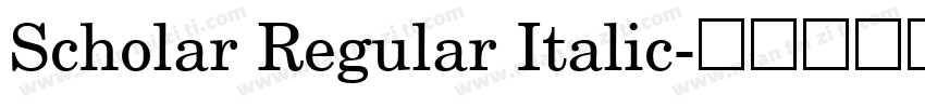 Scholar Regular Italic字体转换